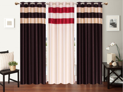 

Furnishing Zone 274 cm (9 ft) Polyester Long Door Curtain (Pack Of 3)(Plain, Multicolor)
