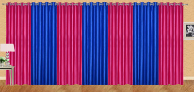 

Stella Creations 214 cm (7 ft) Polyester Door Curtain (Pack Of 7)(Solid, Pink, Blue), Blue;pink