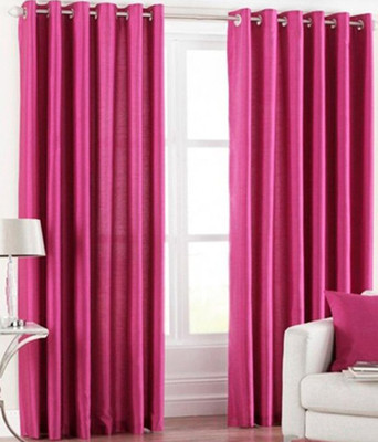 

Excel Bazaar 214 cm (7 ft) Polyester Door Curtain (Pack Of 2)(Plain, Pink)