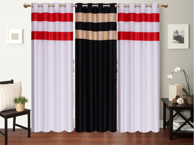 

Furnishing Zone 152 cm (5 ft) Polyester Window Curtain (Pack Of 3)(Plain, Multicolor)