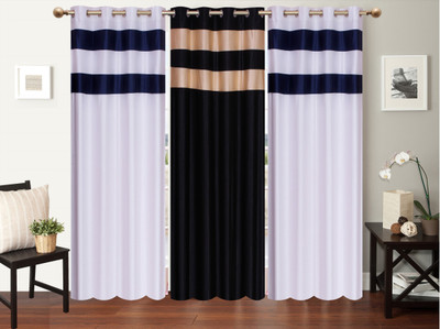 

Furnishing Zone 274 cm (9 ft) Polyester Long Door Curtain (Pack Of 3)(Plain, Multicolor)