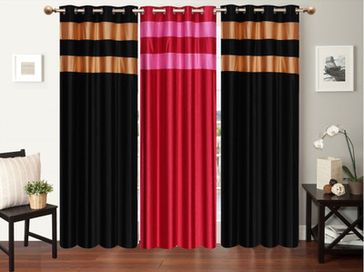 

Furnishing Zone 152 cm (5 ft) Polyester Window Curtain (Pack Of 3)(Plain, Multicolor)