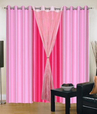 

JT International 213.36 cm (7 ft) Polyester Door Curtain (Pack Of 2)(Solid, Multicolor)