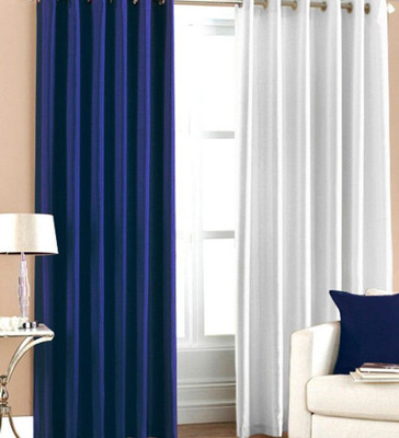 

Excel Bazaar 214 cm (7 ft) Polyester Door Curtain (Pack Of 2)(Plain, Blue, White)