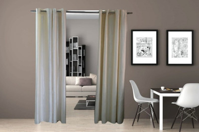 

Snuggle 210 cm (7 ft) Polyester Door Curtain (Pack Of 2)(Plain, White)