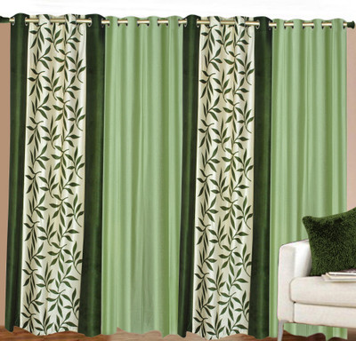 

Shubh 213 cm (7 ft) Polyester Window & Door Curtain (Pack Of 4)(Floral, Multicolor)