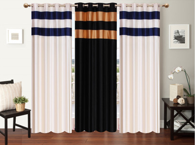 

Furnishing Zone 274 cm (9 ft) Polyester Long Door Curtain (Pack Of 3)(Plain, Multicolor)
