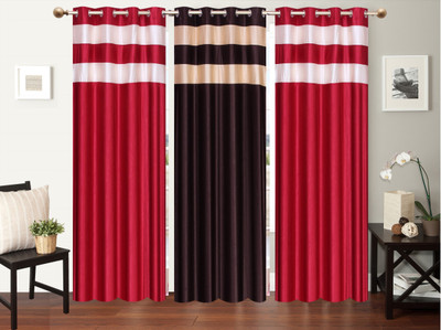 

Furnishing Zone 152 cm (5 ft) Polyester Window Curtain (Pack Of 3)(Plain, Multicolor)