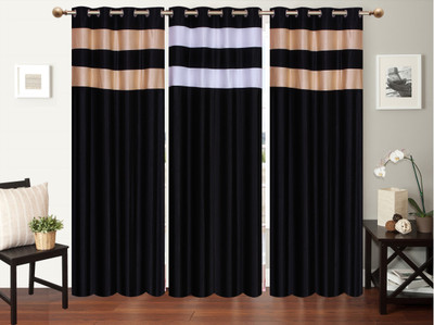 

Furnishing Zone 213 cm (7 ft) Polyester Door Curtain (Pack Of 3)(Plain, Multicolor)