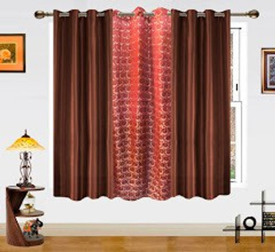 3% OFF on Dekor World 150 cm (5 ft) Polyester Window Curtain (Pack Of 3)(Geometric, Brown) 3% OFF on Dekor World 150 cm (5 ft) Polyester Window Curtain (Pack Of 3)(Geometric, Brown)