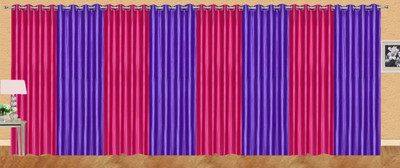 

Ville Style 275 cm (9 ft) Polyester Long Door Curtain (Pack Of 8)(Solid, Pink, Purple)