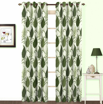 

Skipper 108 cm (4 ft) Polyester, Cotton, Blends Window Curtain Single Curtain(Floral, Green)