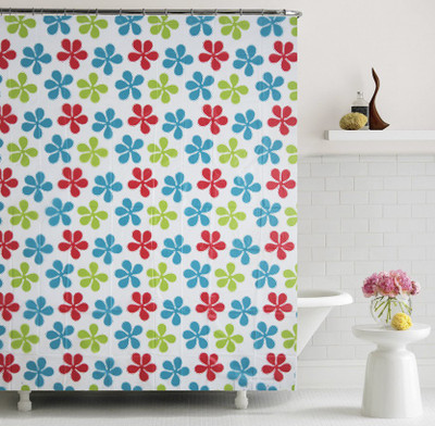 

Home Candy 180 cm (6 ft) PVC Shower Curtain Single Curtain(Floral, Multicolor)