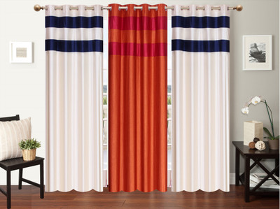 

Furnishing Zone 213 cm (7 ft) Polyester Door Curtain (Pack Of 3)(Plain, Multicolor)