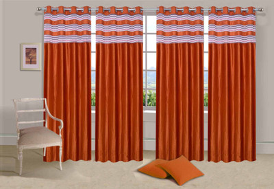 

Ville Style 214 cm (7 ft) Polyester Door Curtain (Pack Of 4)(Solid, Rust)