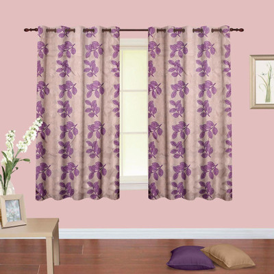 

Cortina 150 cm (5 ft) Polyester Window Curtain (Pack Of 2)(Floral, Multicolor)