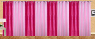 

Stella Creations 214 cm (7 ft) Polyester Door Curtain (Pack Of 8)(Solid, Pink)