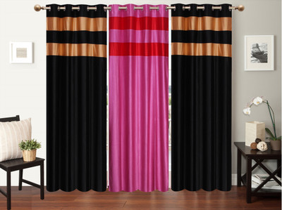 

Furnishing Zone 213 cm (7 ft) Polyester Door Curtain (Pack Of 3)(Plain, Multicolor)
