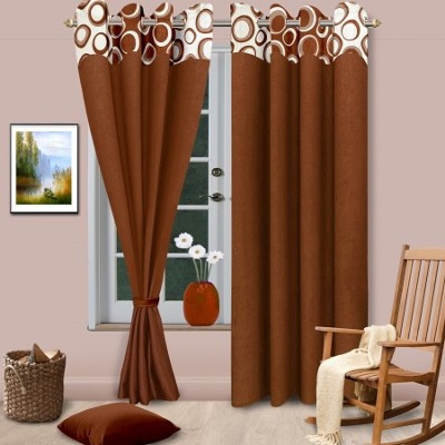 

Vorhang 210 cm (17 ft) Polyester Door Curtain Single Curtain(Solid, Brown)