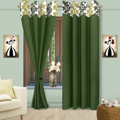 

Vorhang 270 cm (9 ft) Polyester Long Door Curtain Single Curtain(Solid, Green)