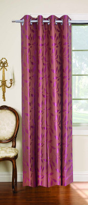 

Trendy Home 208 cm (7 ft) Polyester Door Curtain Single Curtain(Printed, Purple)
