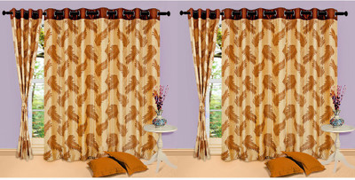 

Cortina 210 cm (7 ft) Polyester Door Curtain (Pack Of 4)(Floral, Multicolor)