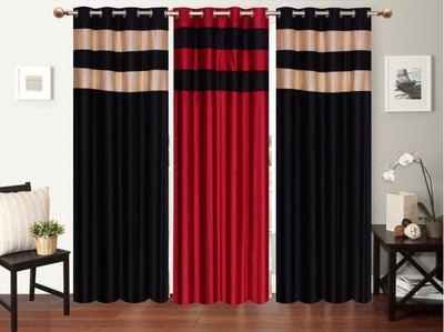 

Furnishing Zone 213 cm (7 ft) Polyester Door Curtain (Pack Of 3)(Plain, Multicolor)