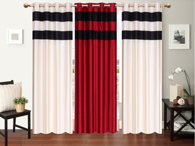 

Furnishing Zone 274 cm (9 ft) Polyester Long Door Curtain (Pack Of 3)(Plain, Multicolor)