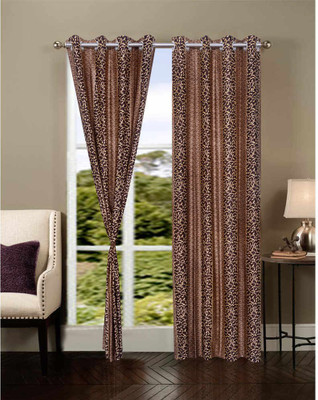 

JT International 213.36 cm (18 ft) Polyester Door Curtain (Pack Of 2)(Floral, Multicolor)