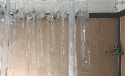 FREELANCE 200 cm (6 ft) PVC (Polyvinyl Chloride) Shower Curtain Single Curtain(Floral, White)