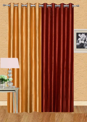 

Ville Style 214 cm (7 ft) Polyester Door Curtain (Pack Of 2)(Solid, Gold, Maroon)