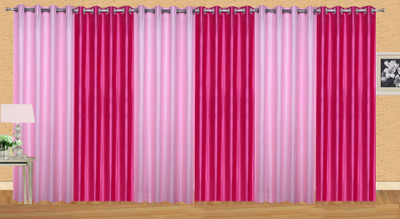 

Stella Creations 214 cm (7 ft) Polyester Door Curtain (Pack Of 6)(Solid, Pink)