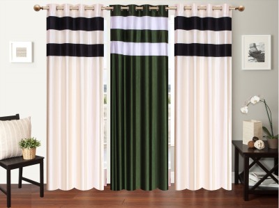 

Furnishing Zone 152 cm (5 ft) Polyester Window Curtain (Pack Of 3)(Plain, Multicolor)