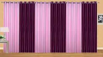 

Ville Style 214 cm (7 ft) Polyester Door Curtain (Pack Of 6)(Solid, Pink, Purple)