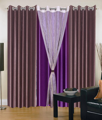 

JT International 213.36 cm (7 ft) Polyester Door Curtain (Pack Of 2)(Motif, Multicolor)