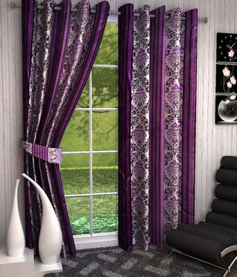 

Click Weaves 213 cm (7 ft) Polyester Door Curtain (Pack Of 2)(Floral, Multicolor)