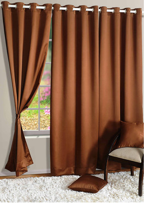 

Swayam 228 cm (7 ft) Polyester Door Curtain Single Curtain(Printed, Brown)