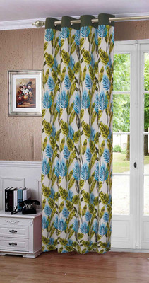 

Lushomes 274.32 cm (9 ft) Cotton Long Door Curtain Single Curtain(Printed, Green)