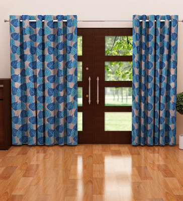 

Home Candy 212 cm (7 ft) Polyester Door Curtain (Pack Of 2)(Abstract, Blue)
