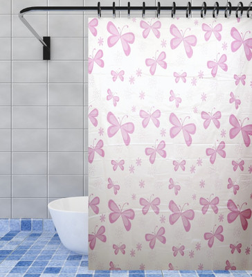 

Home Candy 180 cm (6 ft) PVC Shower Curtain Single Curtain(Floral, Multicolor)