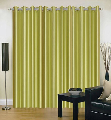 

PariHomefurnishing 274 cm (9 ft) Polyester Long Door Curtain (Pack Of 3)(Self Design, Multicolor)