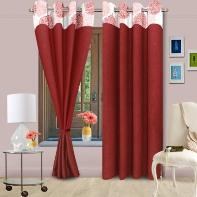 

Vorhang 210 cm (7 ft) Polyester Door Curtain Single Curtain(Solid, Maroon)