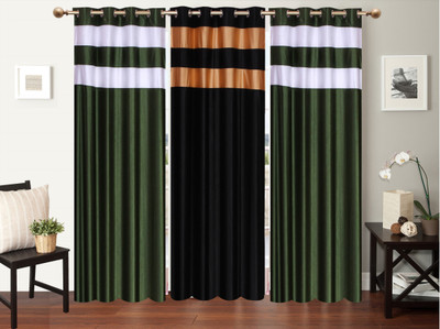 

Furnishing Zone 213 cm (7 ft) Polyester Door Curtain (Pack Of 3)(Plain, Multicolor)
