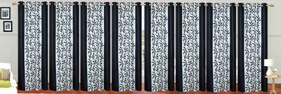 

Ville Style 214 cm (7 ft) Polyester Door Curtain (Pack Of 8)(Floral, Black)