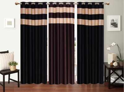 

Furnishing Zone 213 cm (7 ft) Polyester Door Curtain (Pack Of 3)(Plain, Multicolor)