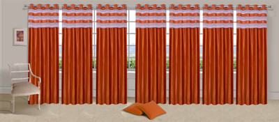 

Ville Style 214 cm (7 ft) Polyester Door Curtain (Pack Of 7)(Solid, Rust)