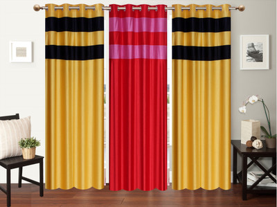 

Furnishing Zone 152 cm (5 ft) Polyester Window Curtain (Pack Of 3)(Plain, Multicolor)