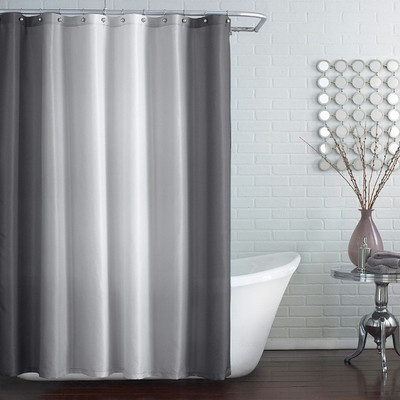 

Skipper Furnishings 198 cm (6 ft) PVC Shower Curtain Single Curtain(Printed, Black,White)