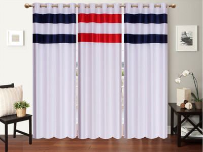 

Furnishing Zone 274 cm (9 ft) Polyester Long Door Curtain (Pack Of 3)(Plain, Multicolor)