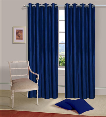 

Excel Bazaar 275 cm (9 ft) Polyester Long Door Curtain (Pack Of 2)(Solid, Neavy Blue)